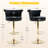 Swivel Upholstered Adjustable Height Counter Stool With Metal Base Set of 2-601589221
