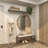 Vivienne Brown Wood Distressed Room Wall Mirror with Beaded Detailing-1072346935-1072346937