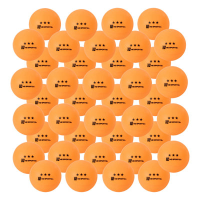 Paquet de balles de ping-pong 3 étoiles MD Sports, 40 balles de tennis de table de haut niveau de taille officielle de 40 mm avec contrôle durable du rebond et de la rotation