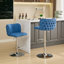 Mobilier, tabourets de bar pivotants à hauteur réglable avec base chromée, tabourets de bar rembourrés en polyuréthane moderne avec dossier complet capitonné, pour bistro et îlot de cuisine, ensemble de 2-1212423047
