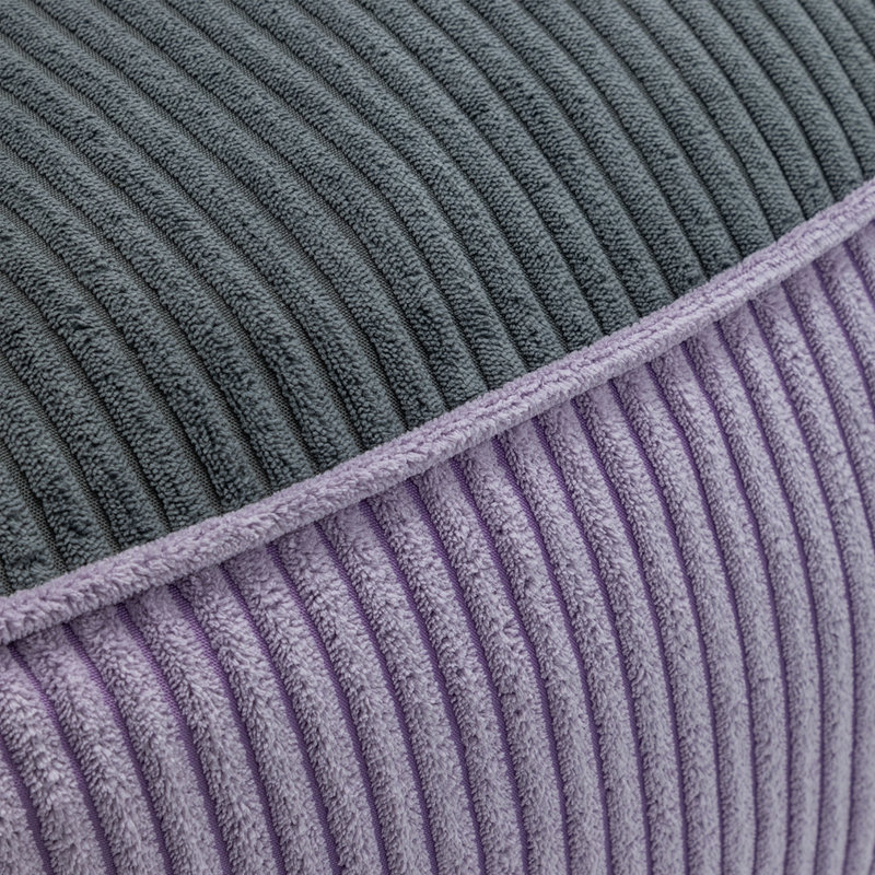 Comfy Corduroy Large Bean Bag Chairs with Armrests, Purple