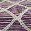 Pouf carré en laine et coton avec coutures losangées Cowan-1274597031