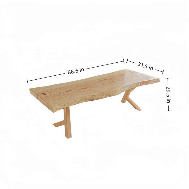 Free-form Solid Wood Dining Table
