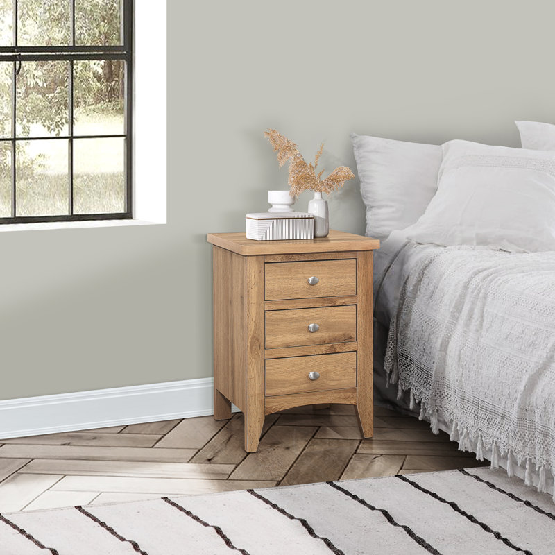 Kashus 3 Drawer Bedside Table