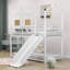 Lit superposé simple au dessus d'un lit simple avec tablettes Landover par Harper Orchard-1476012615