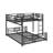 Twin Over Full L-Shaped Metal Size Bunk Bed-1577027769