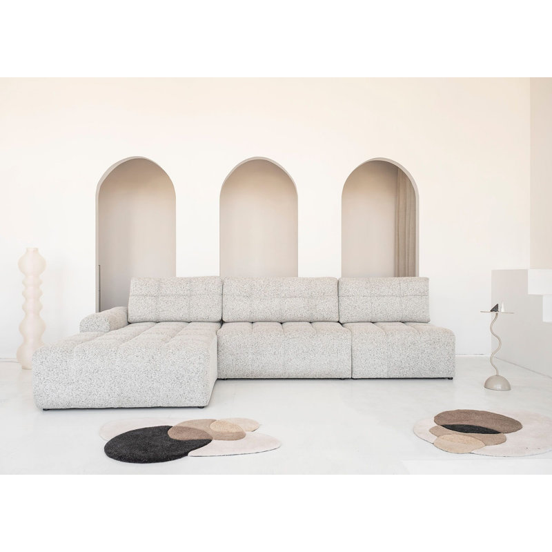 5 Seater Sofa Bed, Light gray, Left -sided