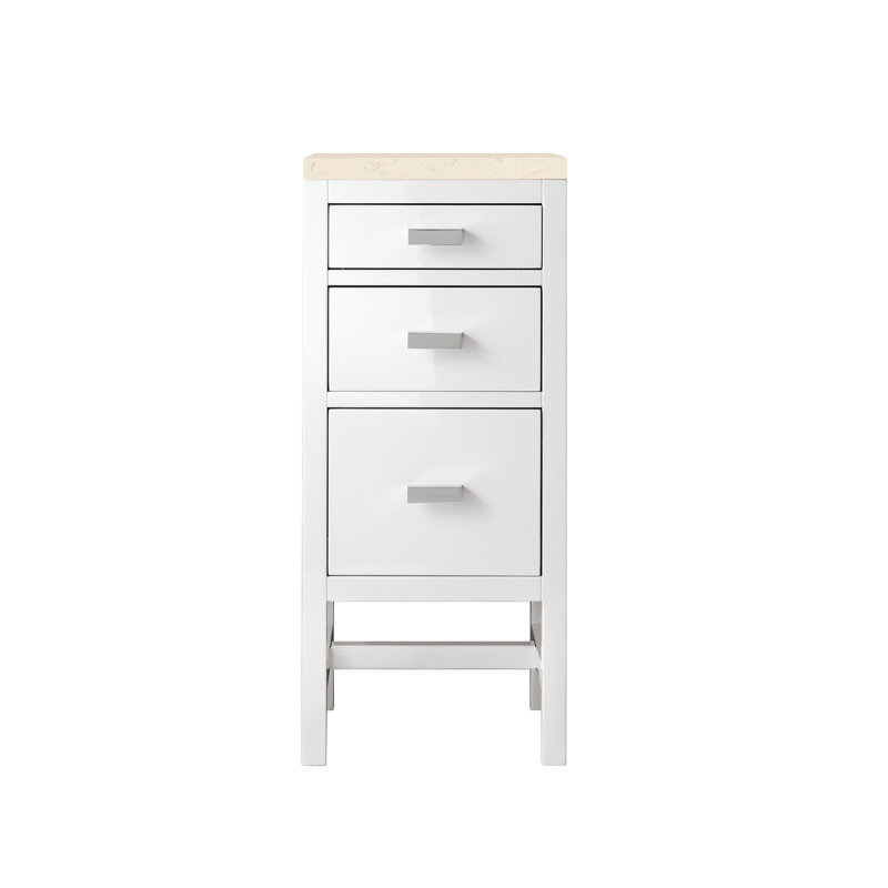 Addison 15" W Bathroom Cabinet, Arctic Fall, Glossy White