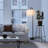 60" Modern Square Floor Lamp, Matte Black Body With White Fabric Shade, Reading Lamp For Home Office