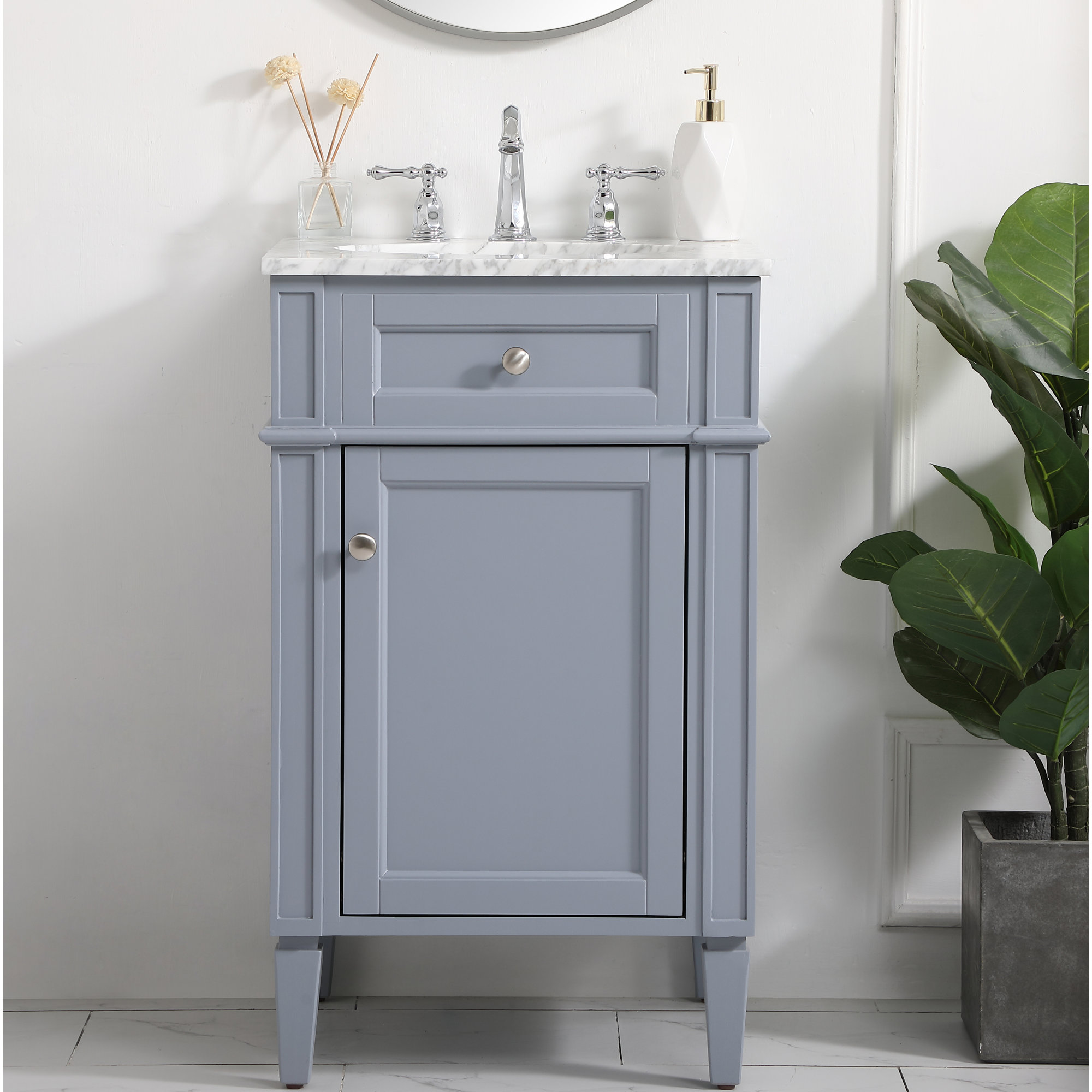 Rivers 21'' Single Bathroom Vanity, Gray