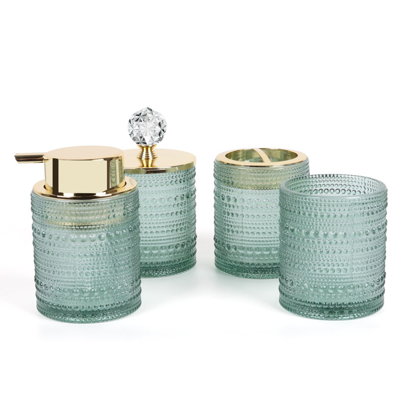 Beyunka Bathroom Accessory Set, Green