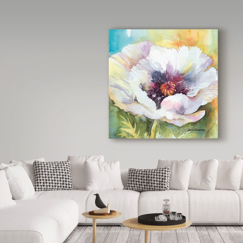 «Glorious Colors» de Mattox, reproduction d'aquarelle sur toile tendue, H 14 po x l 14 po x P 2 po