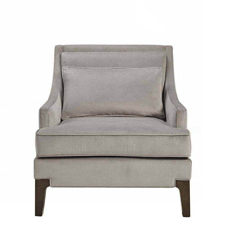 Chaise rembourrée en polyester avec 4 pieds