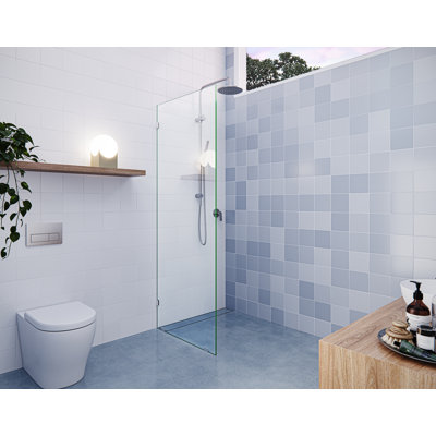 Panneau de douche fixe simple sans cadre 28 po x 78 po Vela