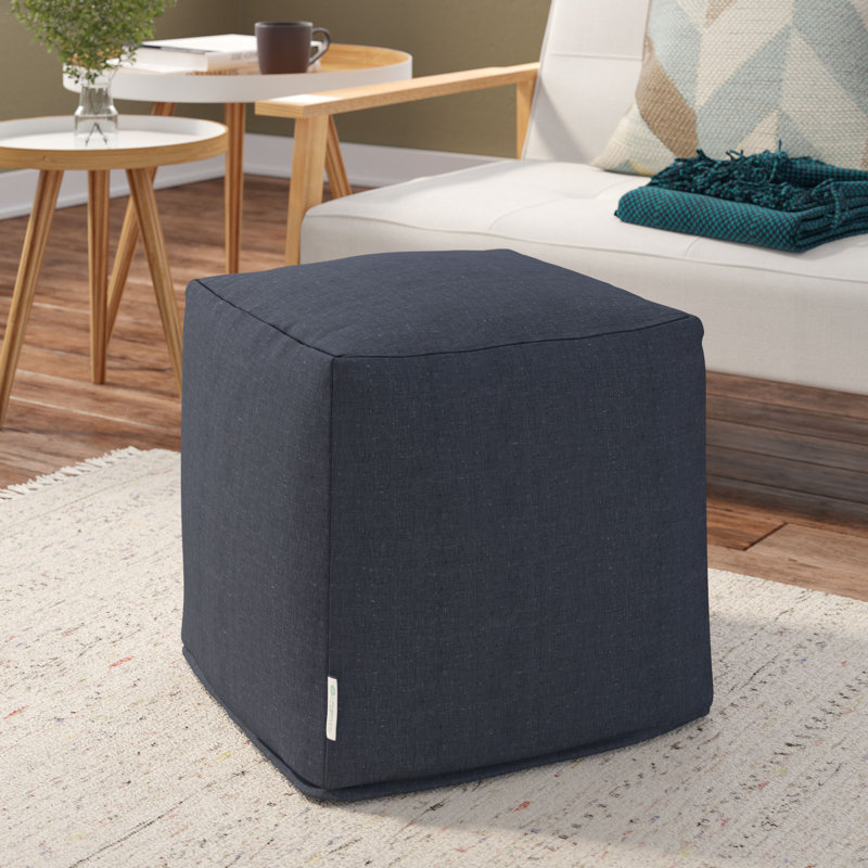 Christy Upholstered Ottoman, Navy