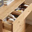 Modern Burlywood Solid Wood Accent Cabinet