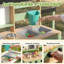 Kids Wooden Outdoor Mud Kitchen Playset With Plant Growing Box, Removable Sink, Oven, Stove & Kitchen Accessories, Pretend Play Kitchen For Backyard And Garden