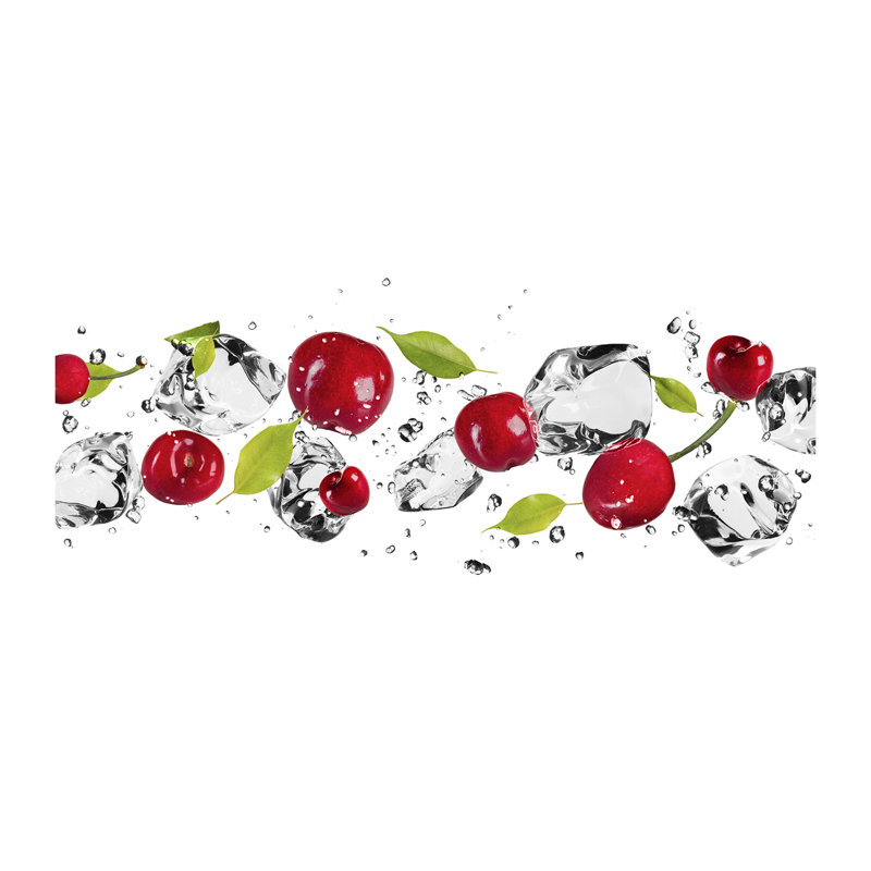 Cherries And Water - Wrapped Canvas Print, 60cm H x 120cm W