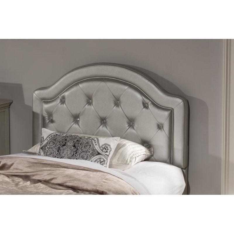 Tête de lit tapissier Keltner, Argent, Simple