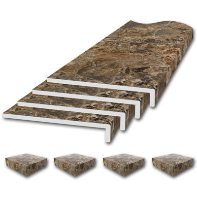 Ensemble de garniture de rebord de fenêtre FlexStone en Breccia Paradiso