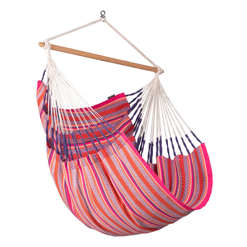 Chaise hamac en coton Habana, Confort, Flamant rose