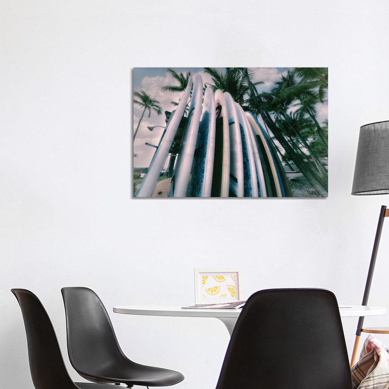 Nostalgic Surfboards by Dennis Frates - No Frame Gallery-Wrapped Canvas Giclée on Canvas, 101.6 cm H x 66.04 cm W