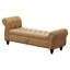 Banc de chambre 64,5 po en velours kaki avec rangement-896097669