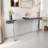 Luxury Full-length Mirror Console Table With Fluted Tempered Glass And Rounded Edge