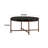 Metal Round Coffee Table with Cross Legs