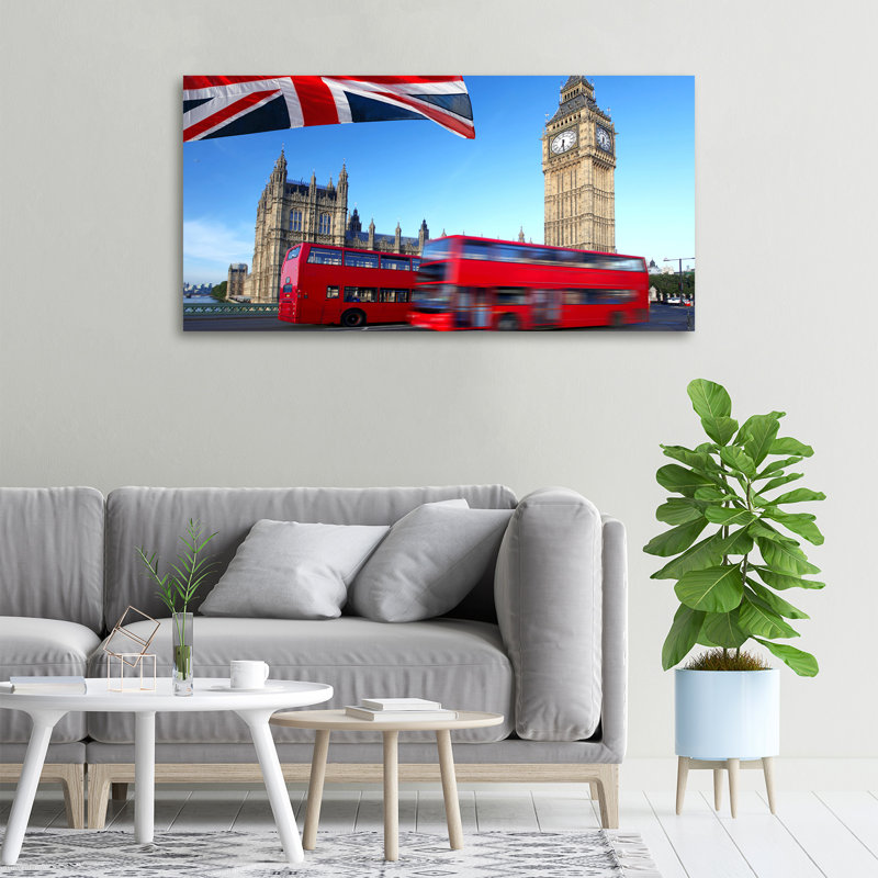 Bus In London - Wrapped Canvas Print