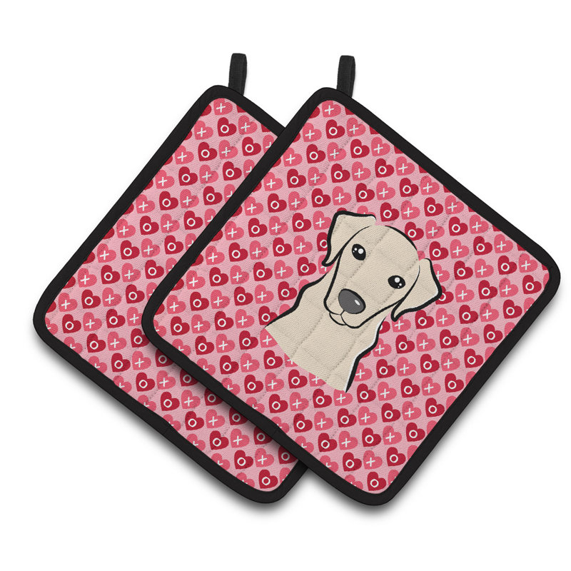 Cuisinier poignée à dame de cœur labrador de caroline trésors