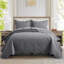 Ensemble de couvre-lit matelassé à motif floral ultra doux - Confort léger et toutes saisons avec taies décoratives assorties-121329535-121329536
