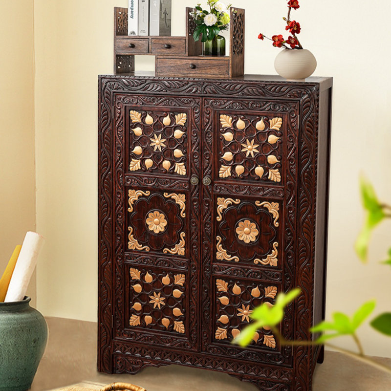 Armoire d'appoint en bois massif Vintage