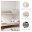 Lits superposés en métal peu encombrants, design moderne pour la maison, finition blanche