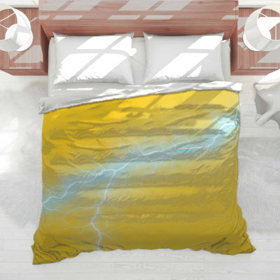 Yellow Lightning Bolt Comforter