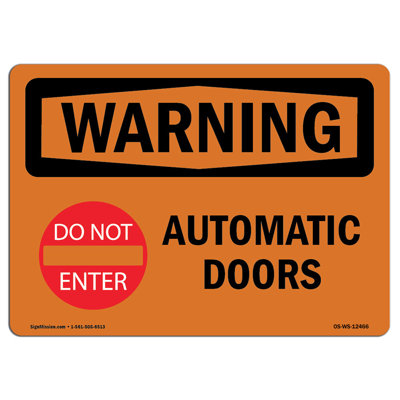 Porte automatique avec symbole en aluminium 12 x 18