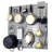 Metal Rectangle Wall Mounted Pot Rack-514584695