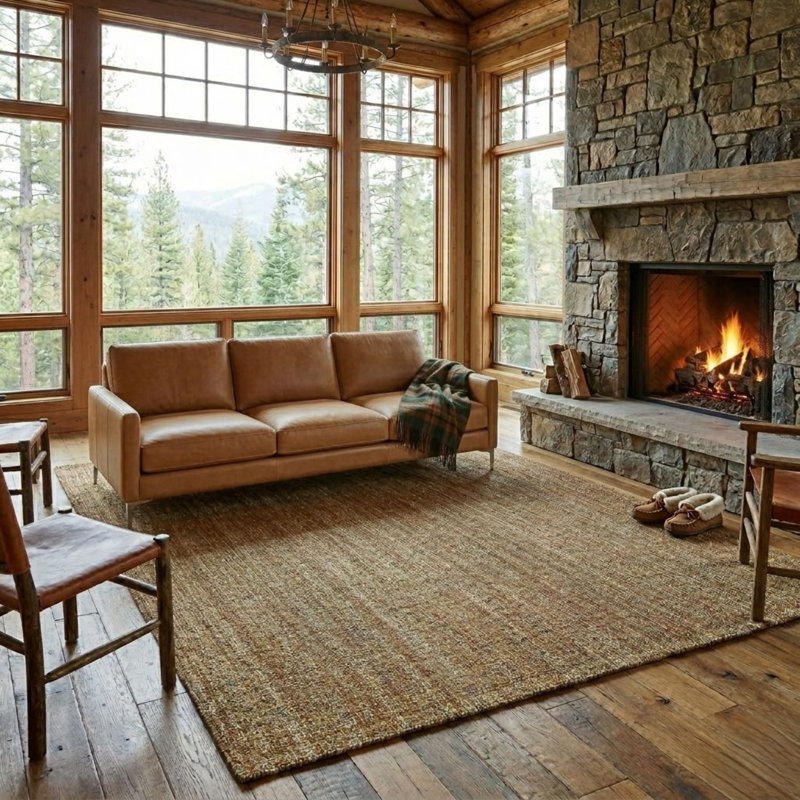 Nubar Hand Tufted Wool Plaid Indoor Rug, Rectangle 5' x 7'6"