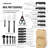Farberware 22-Piece Never Needs Sharpening Triple Rivet Stainless Steel Knife Block and Kitchen Tool Set