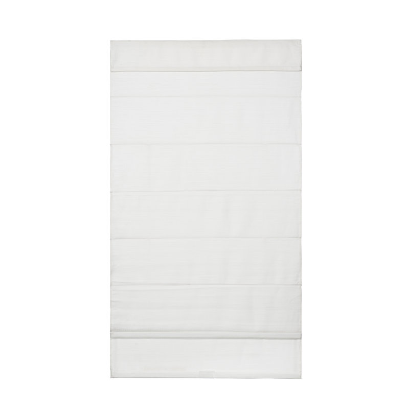 Store romain obscurcissant en tissu Fold, Blanc, L 27 po x L 64 po