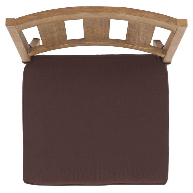 Chaise de patio en bois Samya, Marron foncé