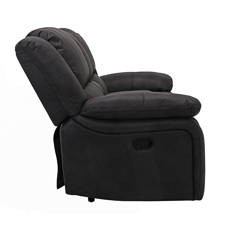 Contemporary Style Reclining Console Loveseat