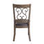 Chaise d'appoint en cuir synthétique noir et cerisier vieilli Raphaela, ensemble de 2