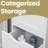 Storage Floor Cabinet, Free-standing With 3 Drawers					