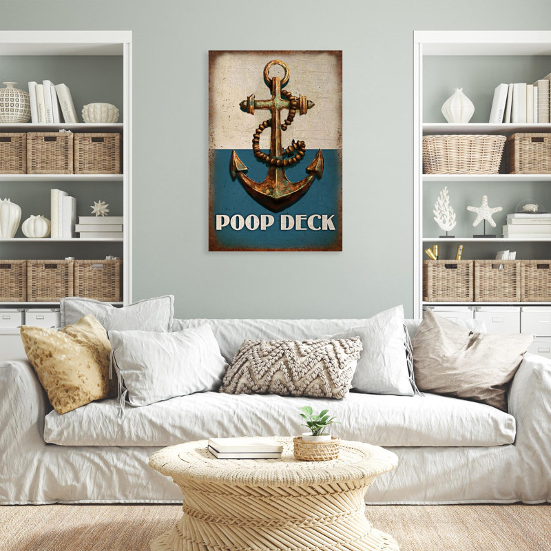 Macnair Anchor Poop Deck - 1 pièce, reproduction d'art graphique sur toile tendue, L 16 po x H 20 po