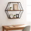 Rangement mural décoratif à 3 niveaux pour décoration intérieure - Décoration murale suspendue moderne pour la cuisine, le bureau ou la chambre à coucher - Noir-124007972