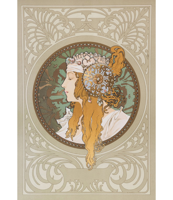 Tête byzantine. La blonde, H 40 po x l 28 po