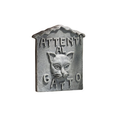 Beware of Cat Italian Garden Plaque