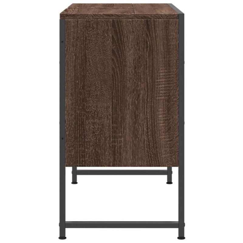 Nivi 80mm Single Bathroom Vanity with Basin, Brown Oak