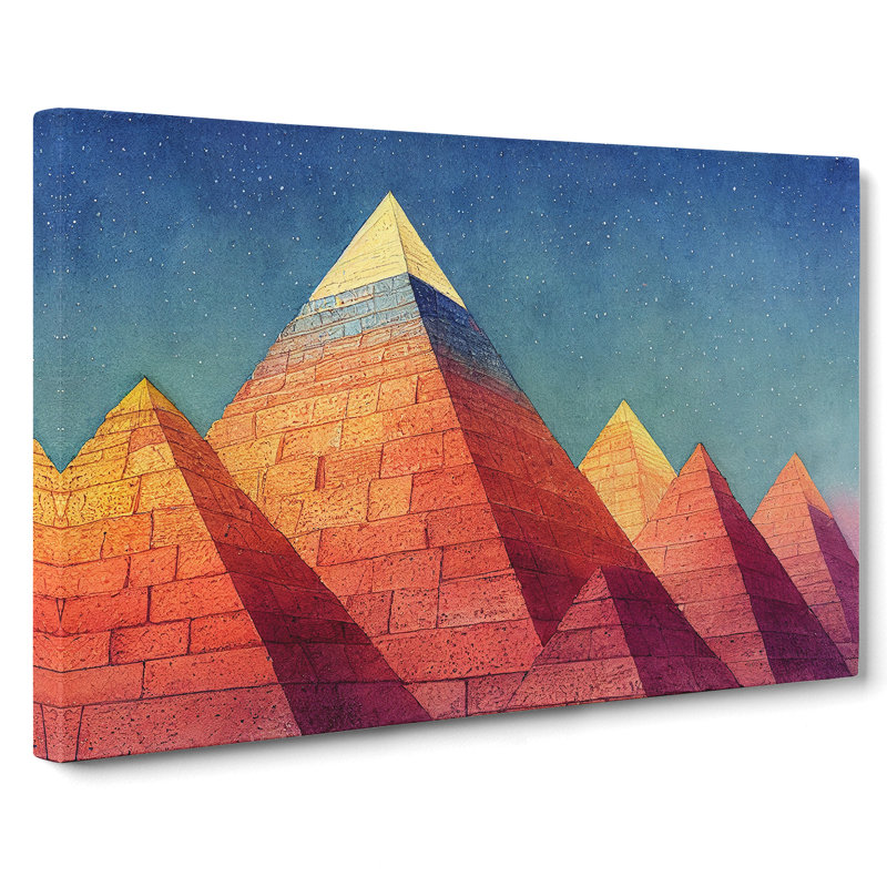 Modern Pyramids Vol.3 Abstract - Wrapped Canvas, 35cm H x 50cm W x 3cm D